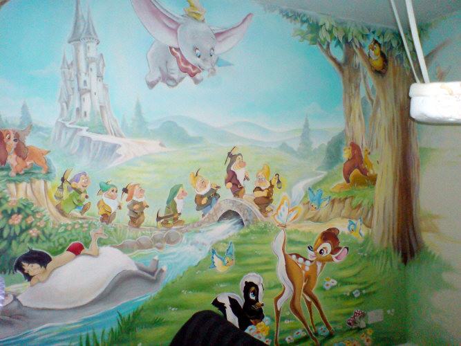 walt disney mural