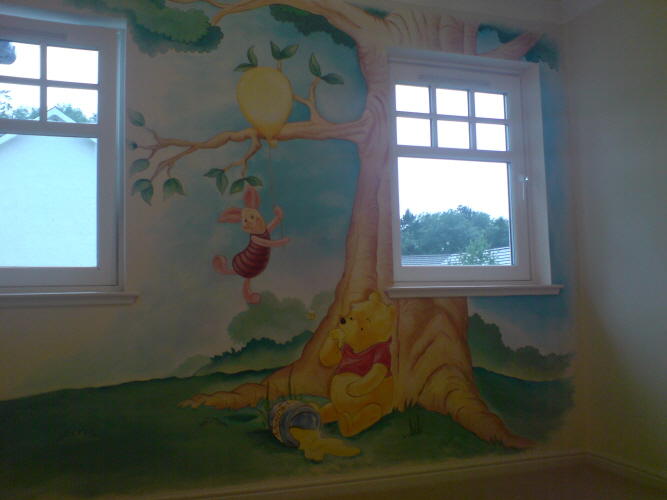 winnie the pooh mural