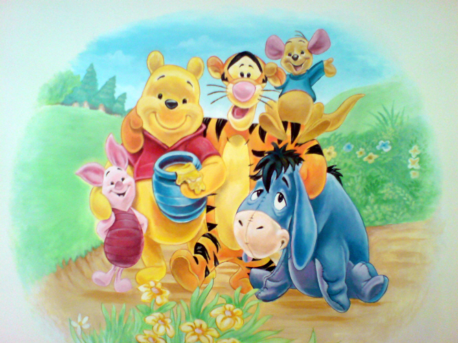 winnie the pooh mural
