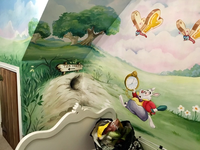 alice in wonderland mural