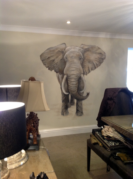 elephants mural