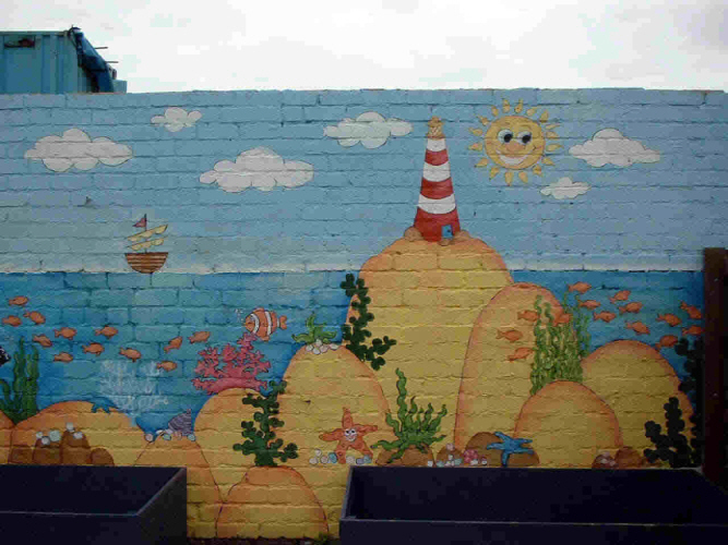 scallywags nursery mural