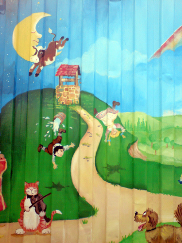 nursery rhyme mural