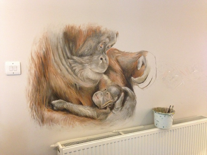orangutans mural