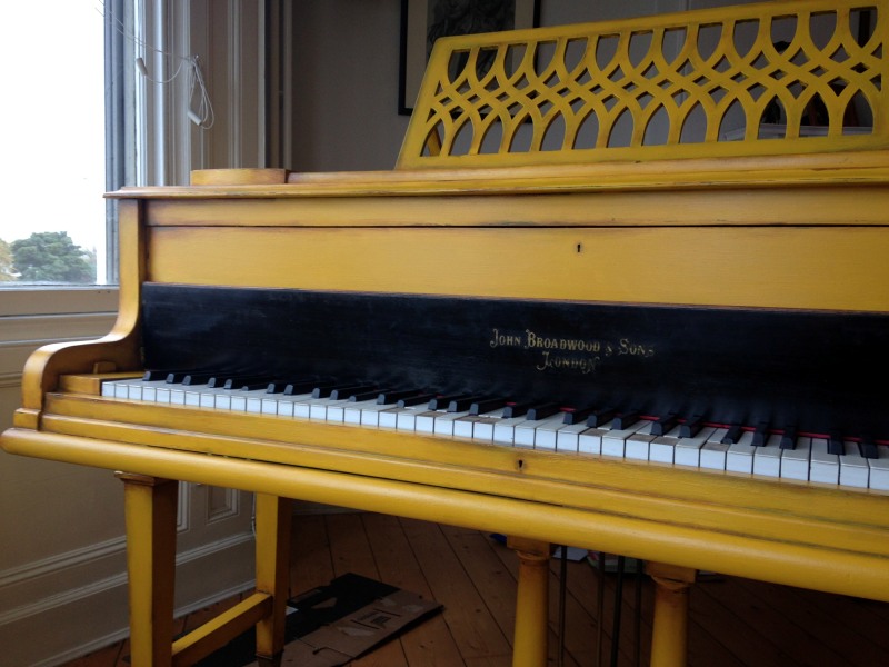 distressed piano