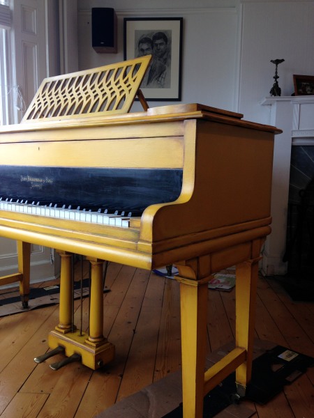 distressed piano