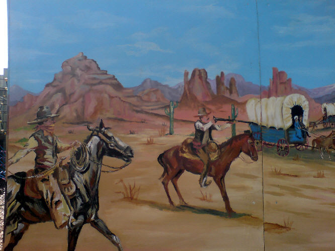 wild west mural